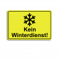 Preview: Kein Winterdienst, Symbol - gelb/schwarz
